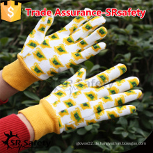 SRSAFETY Trikot Garten Handschuhe stricken Handgelenk Frauen Handschuhe für Gartenarbeit / Mode Leder Handgelenk Garten Handschuhe mit hoher Qualität